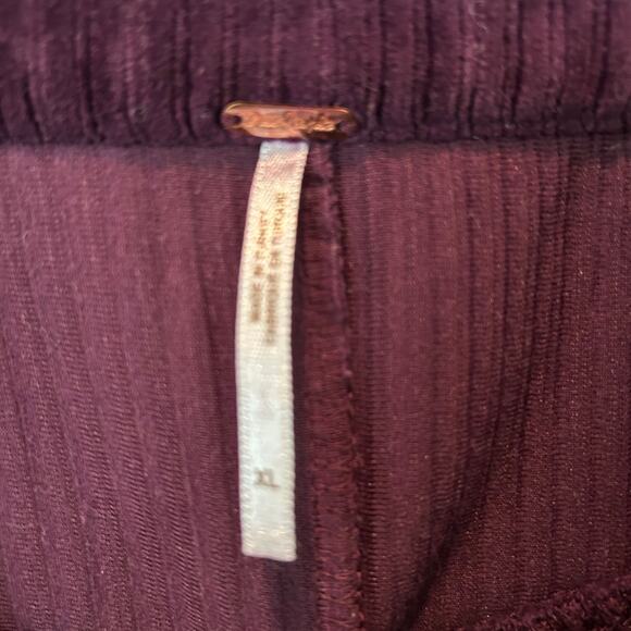 Free People Roxy Ribbed Midi Pencil Skirt Zip Front Purple SZXL - Picture 8 of 13